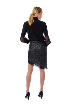 Renna Metallic Sequins Skirt